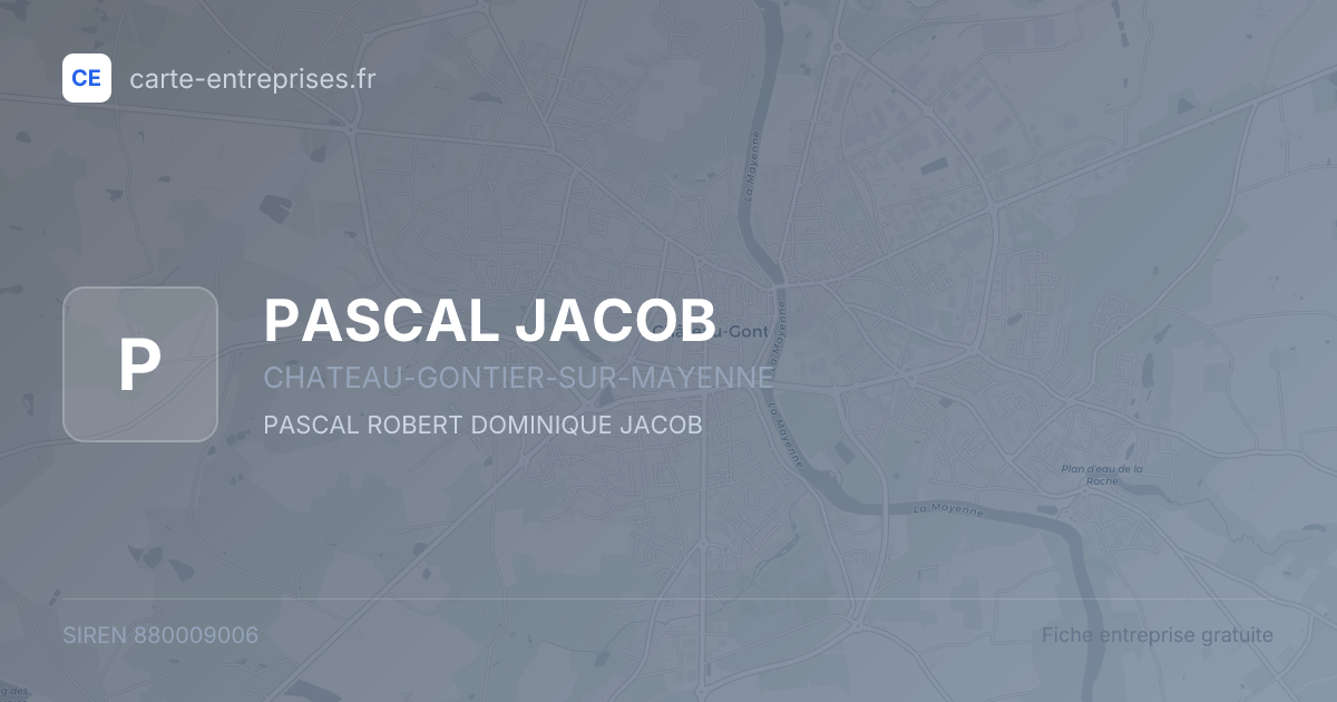 PASCAL JACOB — 880009006 — fiche entreprise