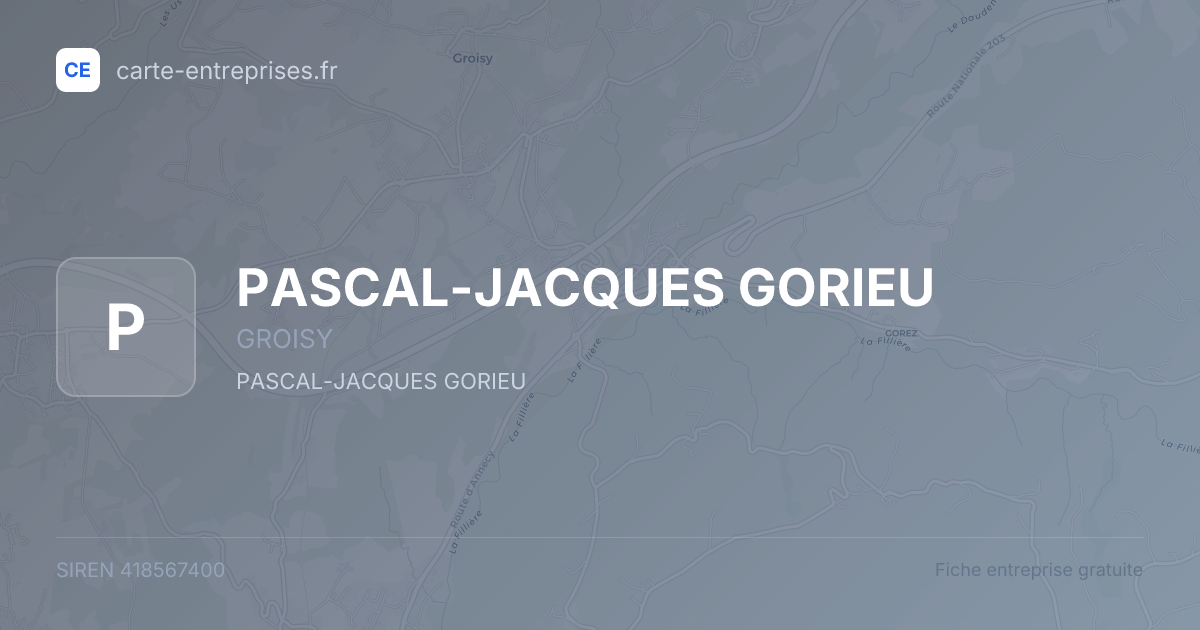 PASCAL-JACQUES GORIEU — 418567400 — fiche entreprise