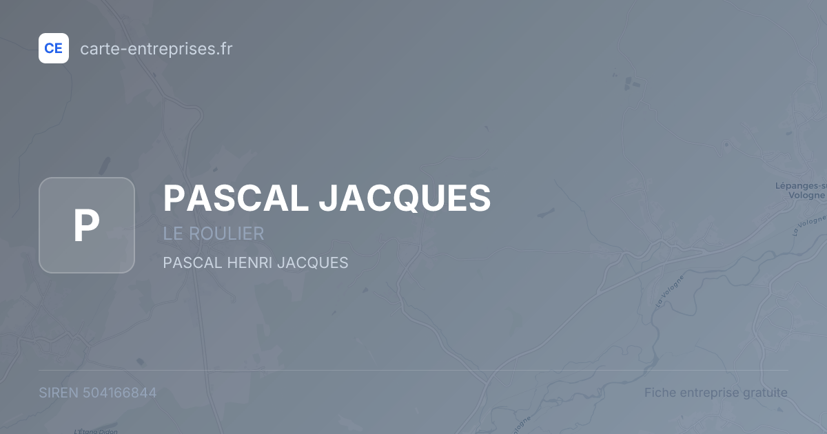 PASCAL JACQUES — 504166844 — fiche entreprise
