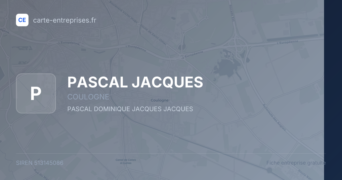 PASCAL JACQUES — 513145086 — fiche entreprise