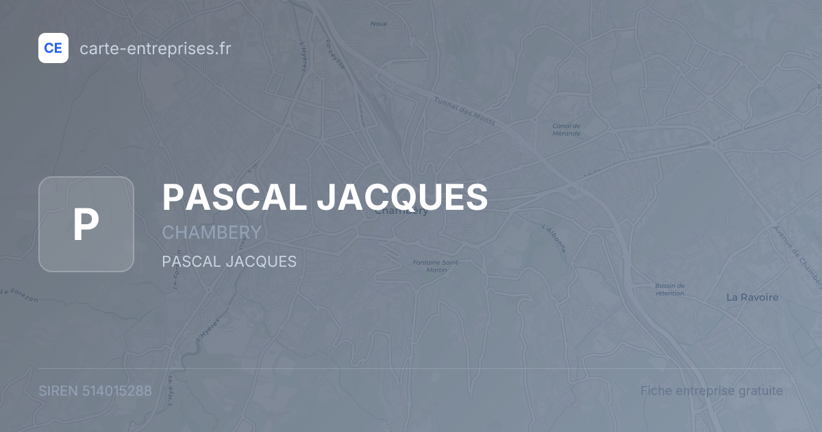 PASCAL JACQUES — 514015288 — fiche entreprise