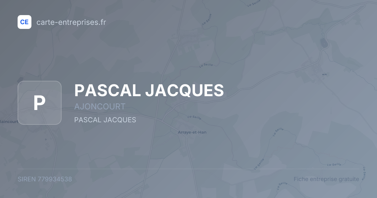 PASCAL JACQUES — 779934538 — fiche entreprise