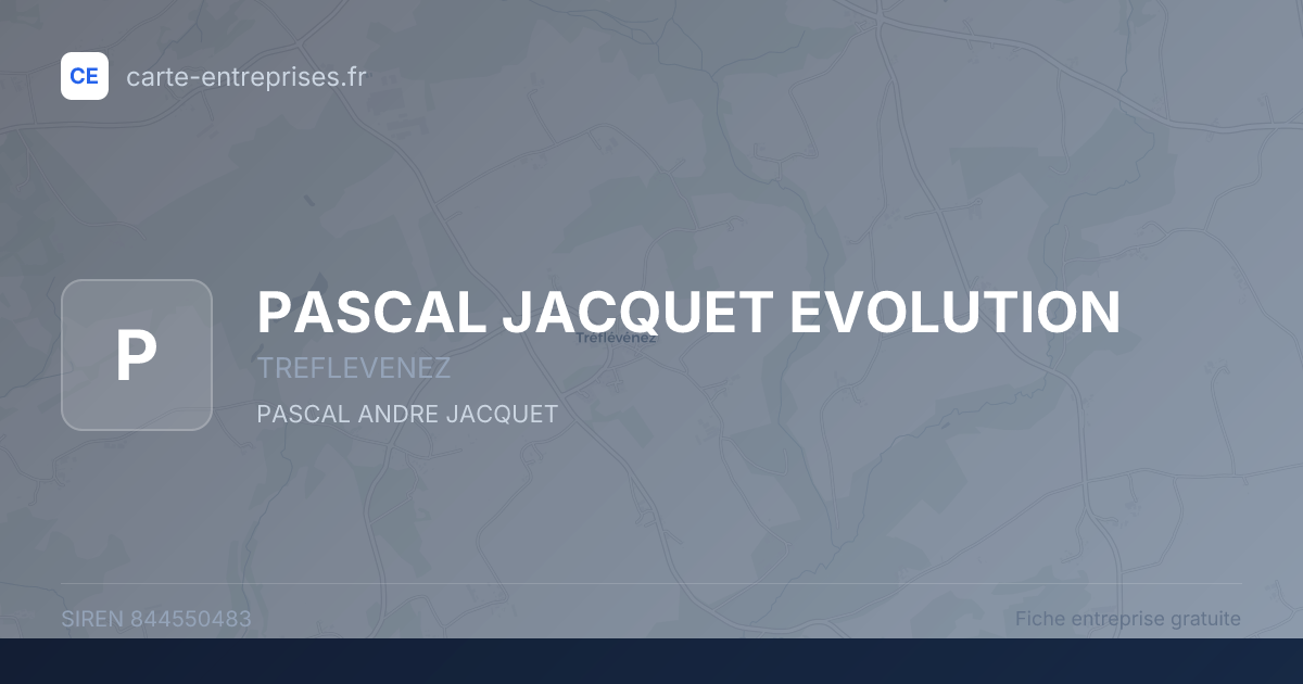 PASCAL JACQUET EVOLUTION — 844550483 — fiche entreprise