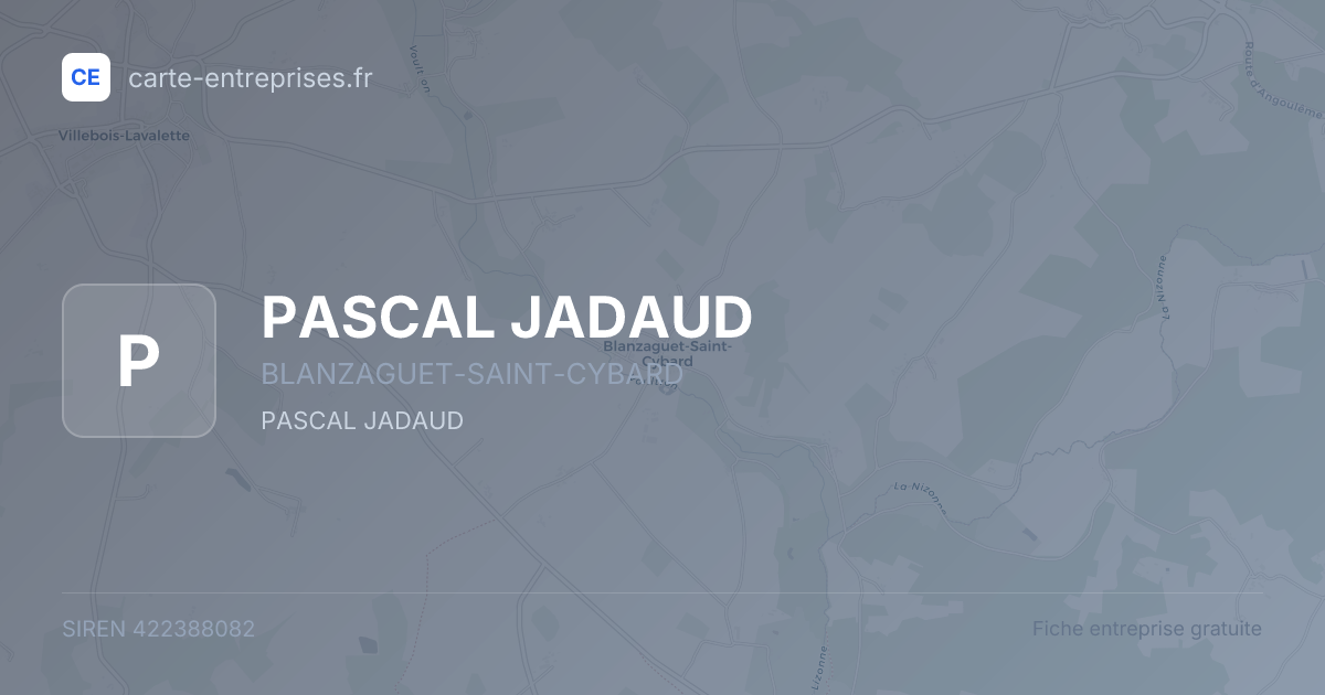 PASCAL JADAUD — 422388082 — fiche entreprise