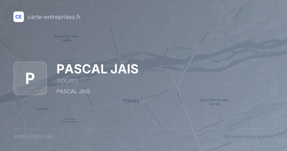 PASCAL JAIS — 313557449 — fiche entreprise