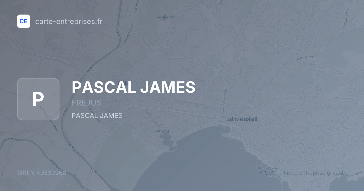 PASCAL JAMES — 405329681 — fiche entreprise