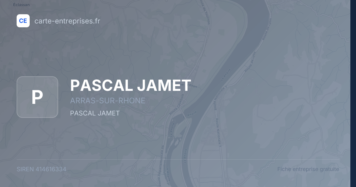 PASCAL JAMET — 414616334 — fiche entreprise