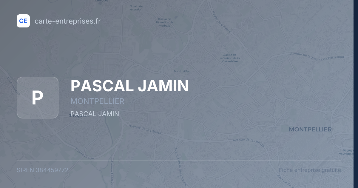 PASCAL JAMIN — 384459772 — fiche entreprise