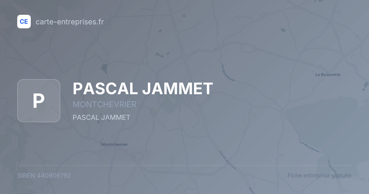 PASCAL JAMMET — 440806792 — fiche entreprise