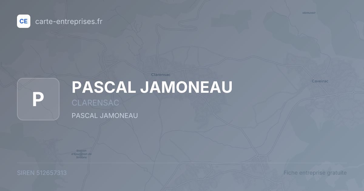 PASCAL JAMONEAU — 512657313 — fiche entreprise