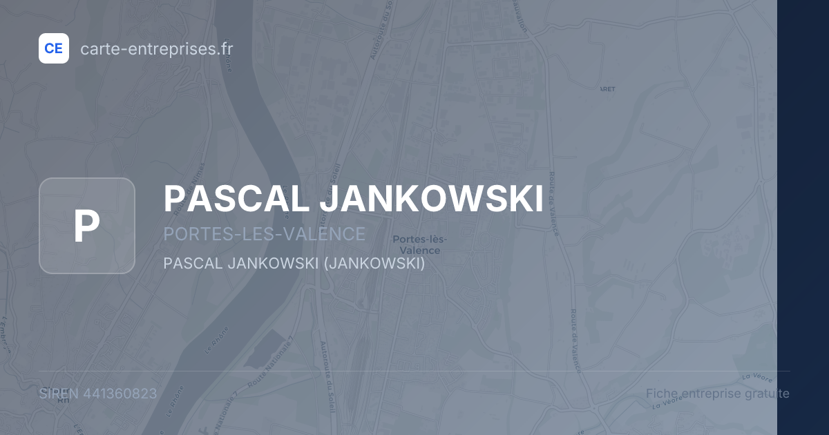 PASCAL JANKOWSKI — 441360823 — fiche entreprise