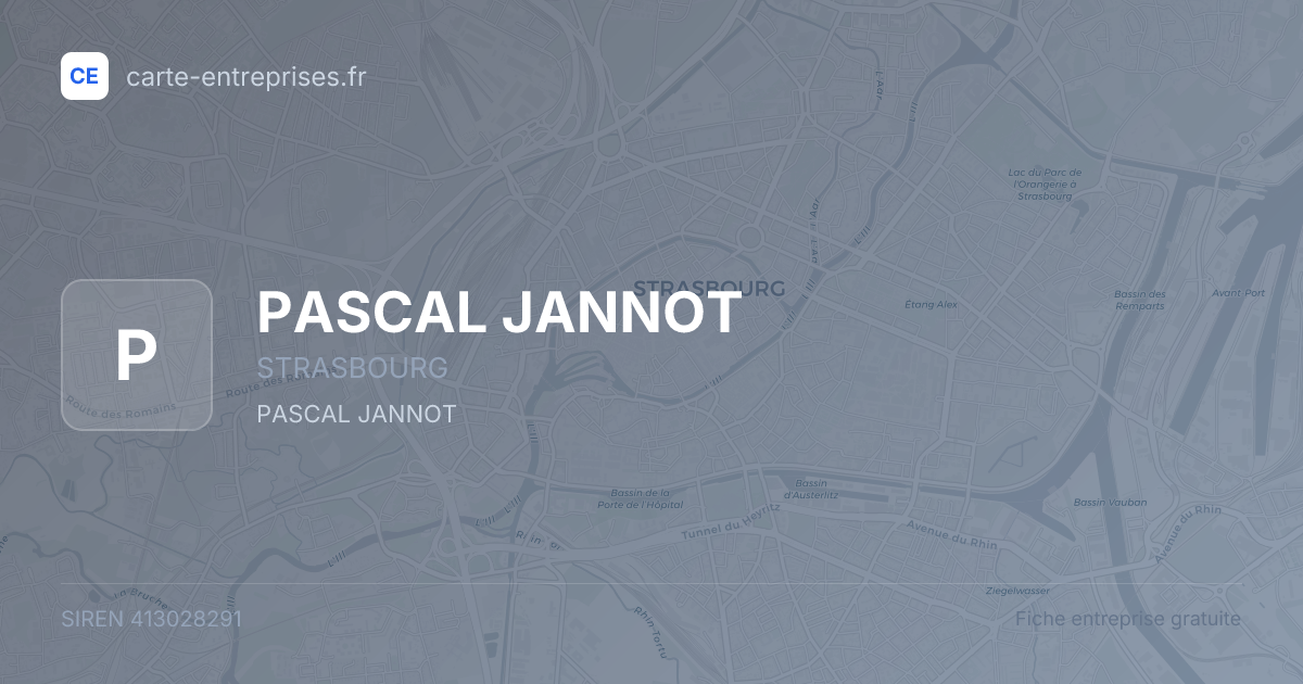 PASCAL JANNOT — 413028291 — fiche entreprise