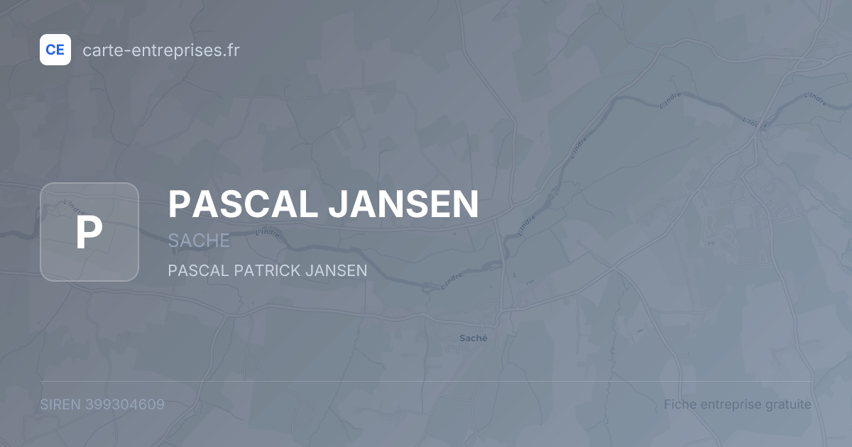 PASCAL JANSEN — 399304609 — fiche entreprise