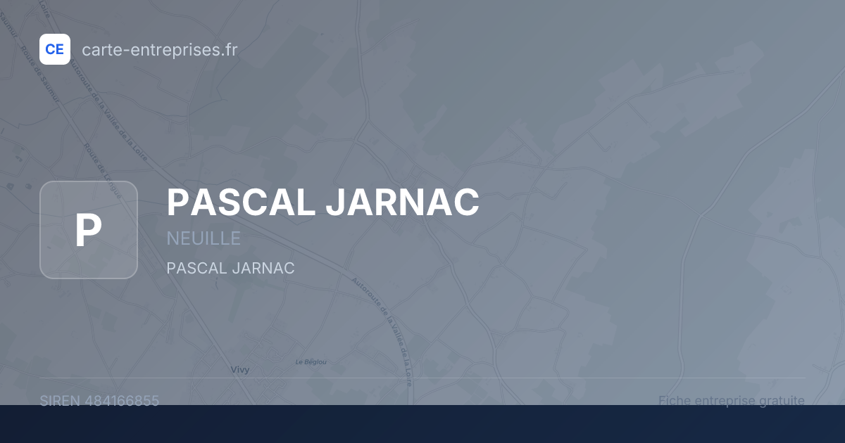 PASCAL JARNAC — 484166855 — fiche entreprise