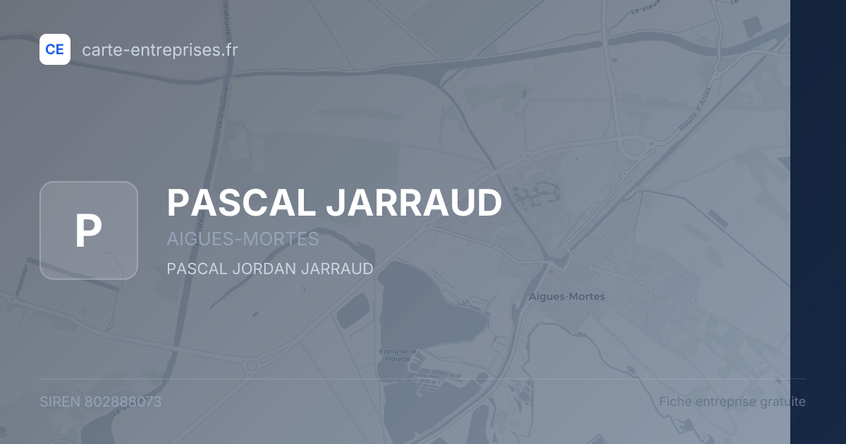 PASCAL JARRAUD — 802888073 — fiche entreprise