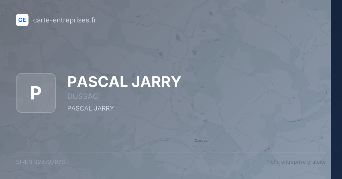 PASCAL JARRY — 328727623 — fiche entreprise