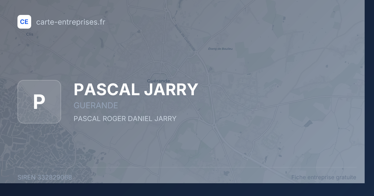 PASCAL JARRY — 332829068 — fiche entreprise