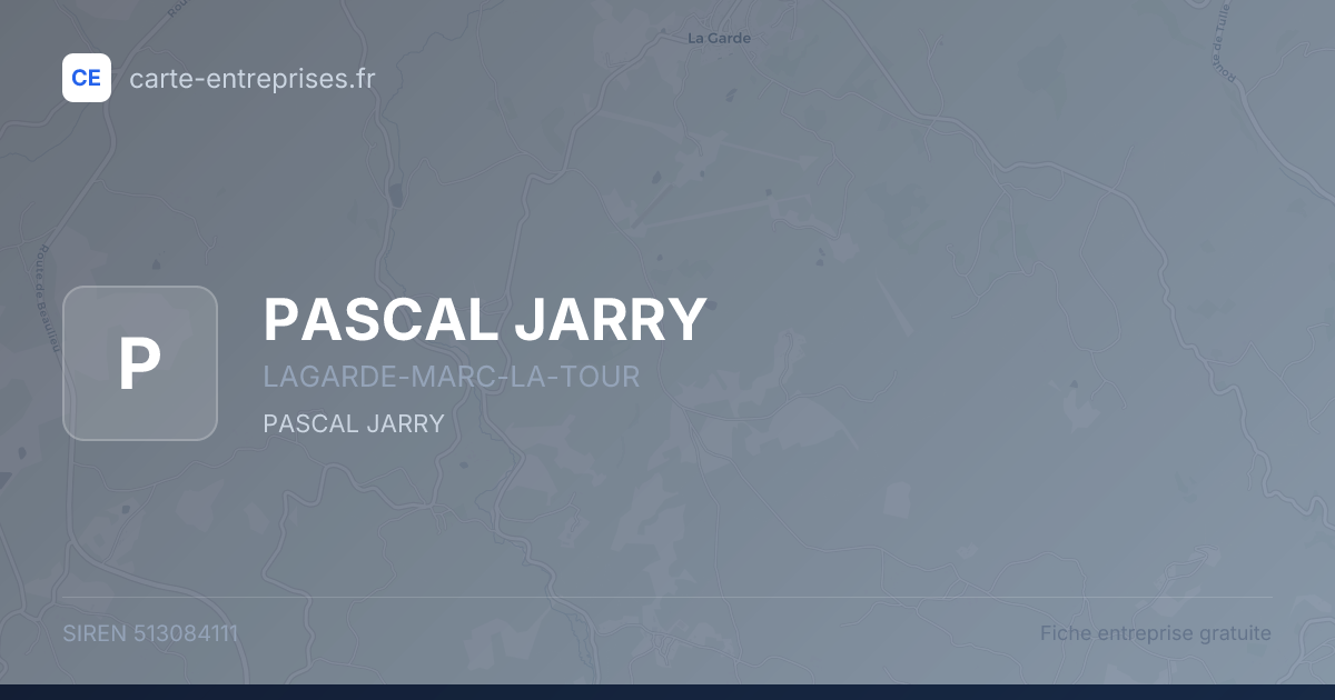 PASCAL JARRY — 513084111 — fiche entreprise