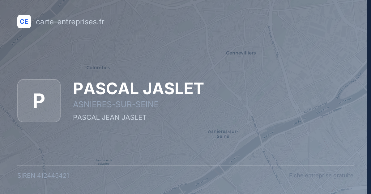 PASCAL JASLET — 412445421 — fiche entreprise