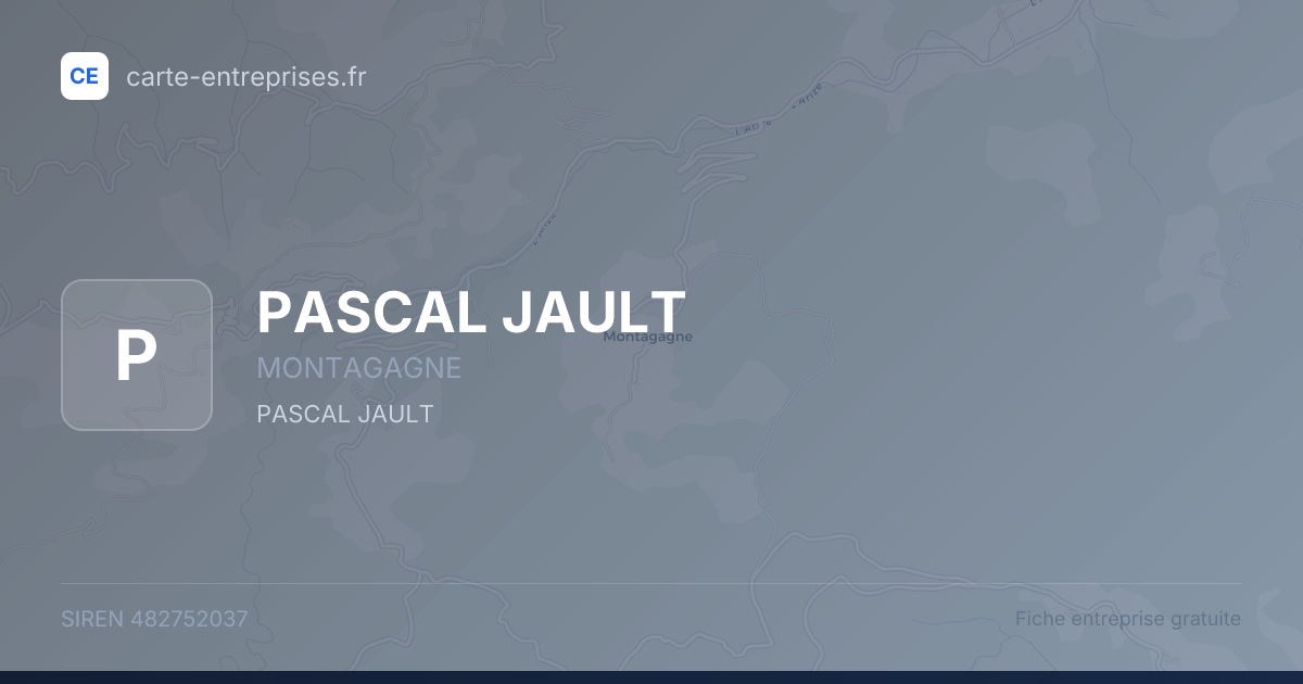 PASCAL JAULT — 482752037 — fiche entreprise