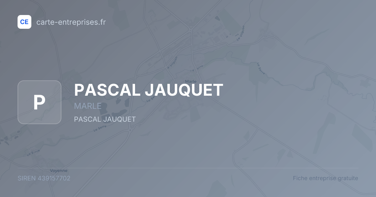 PASCAL JAUQUET — 439157702 — fiche entreprise