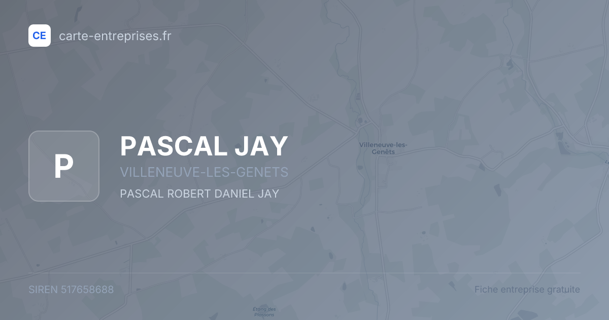 PASCAL JAY — 517658688 — fiche entreprise