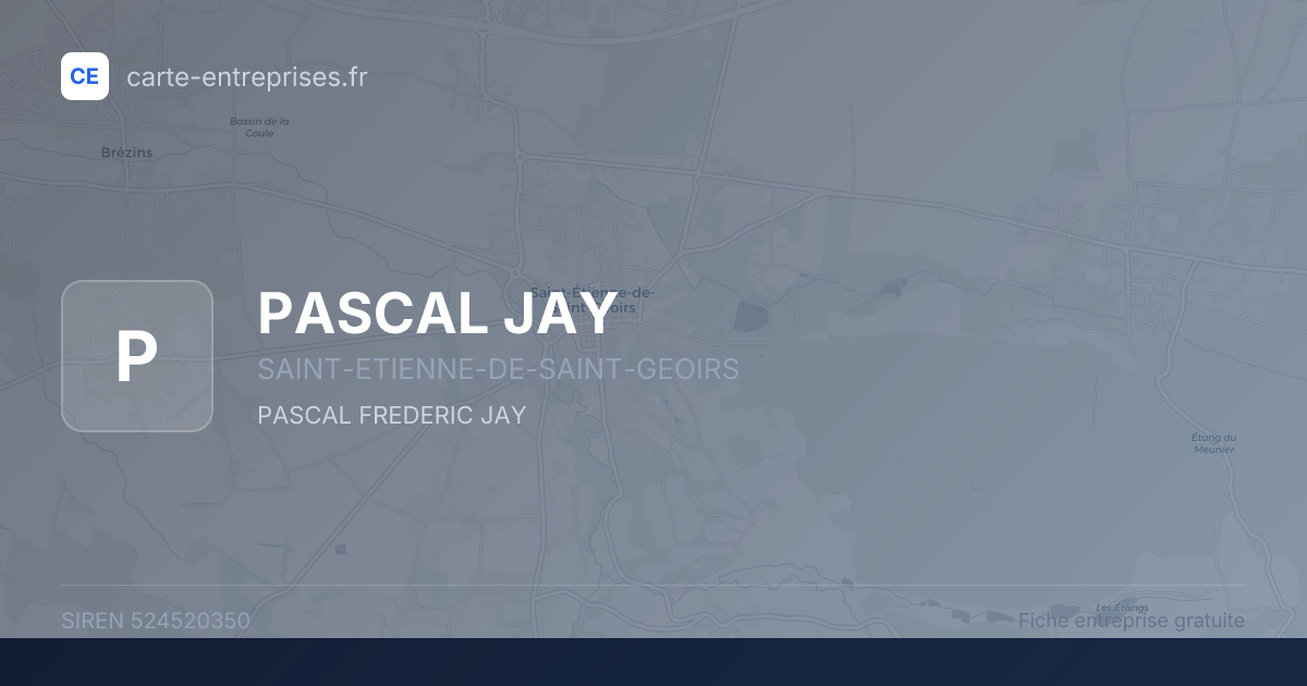 PASCAL JAY — 524520350 — fiche entreprise