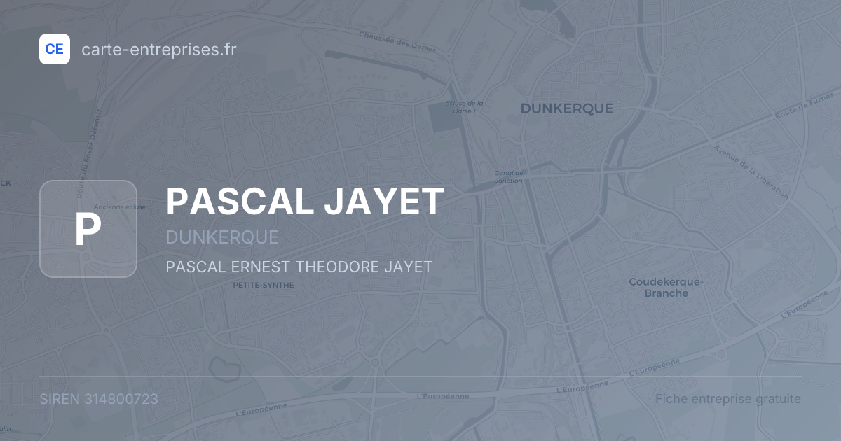 PASCAL JAYET — 314800723 — fiche entreprise