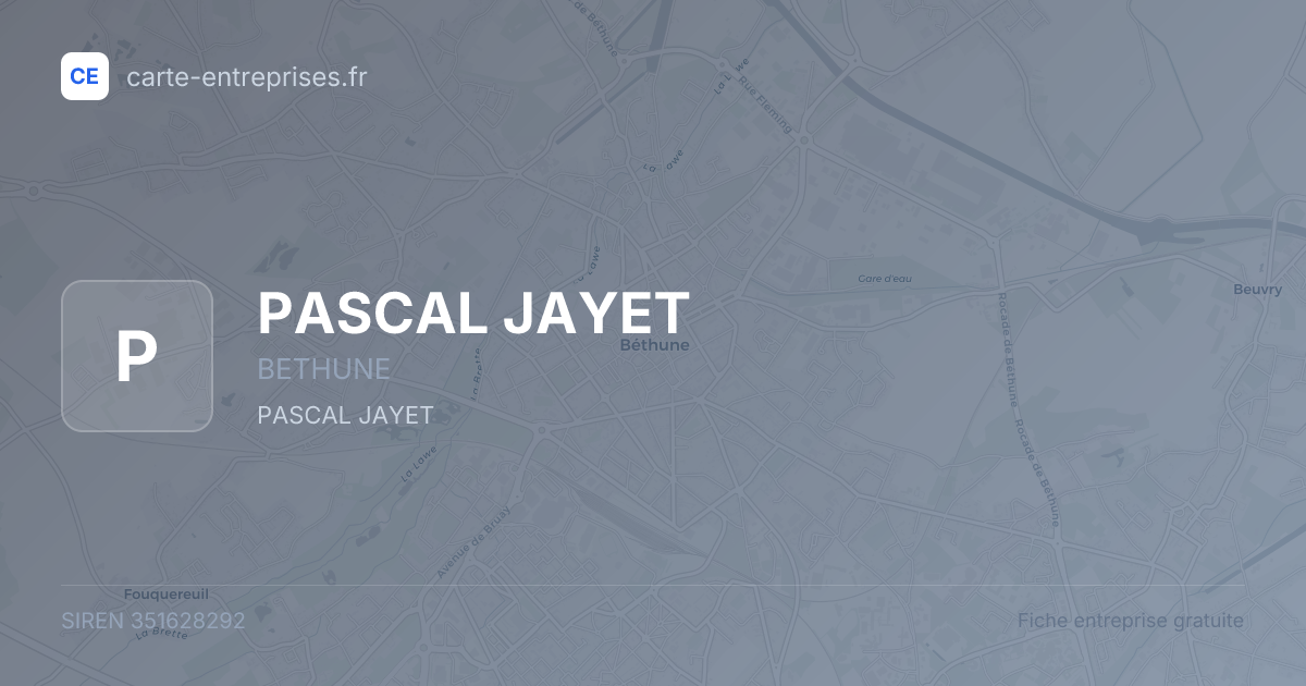 PASCAL JAYET — 351628292 — fiche entreprise