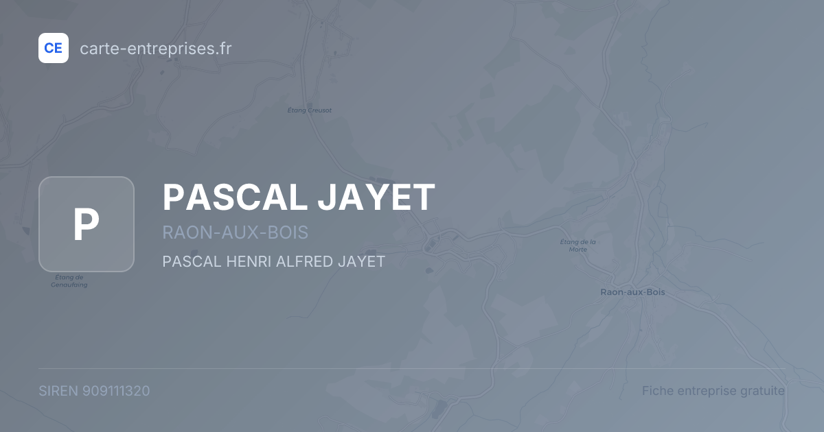 PASCAL JAYET — 909111320 — fiche entreprise
