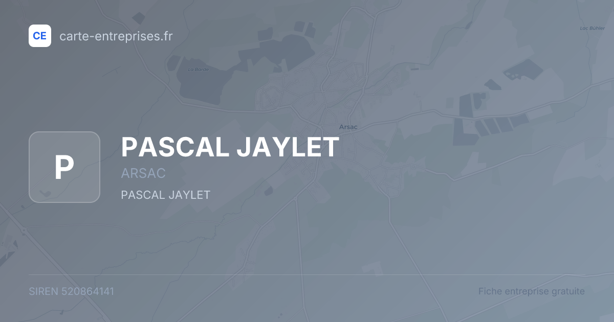 PASCAL JAYLET — 520864141 — fiche entreprise