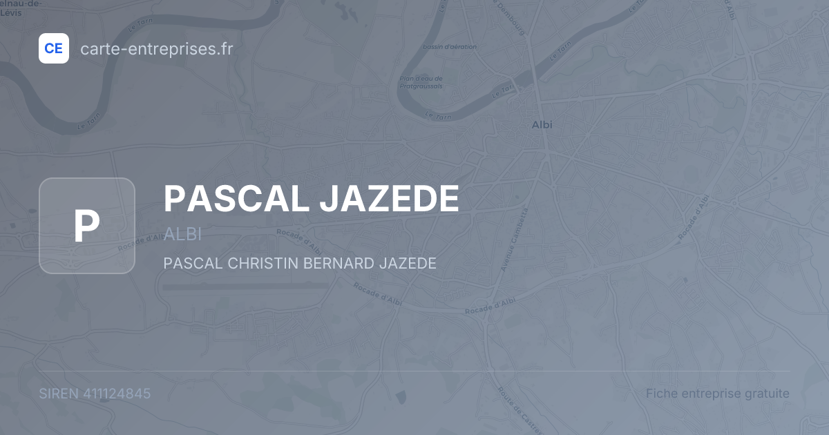 PASCAL JAZEDE — 411124845 — fiche entreprise