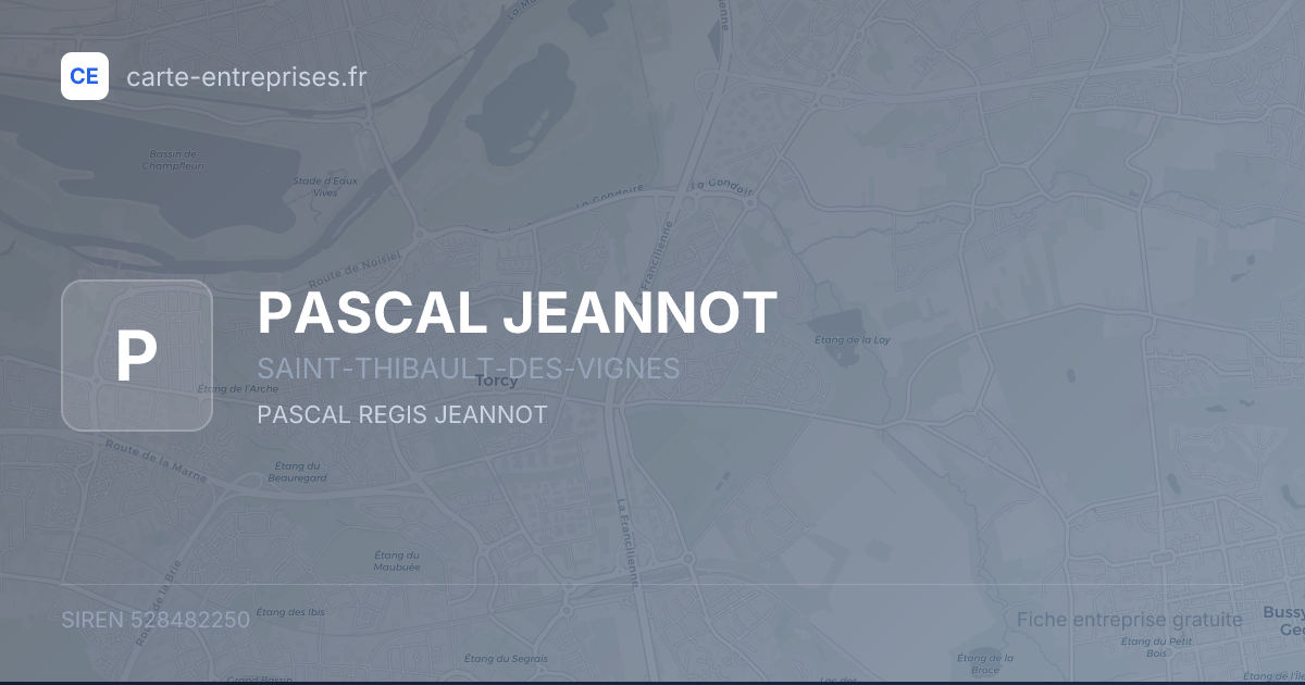 PASCAL JEANNOT — 528482250 — fiche entreprise