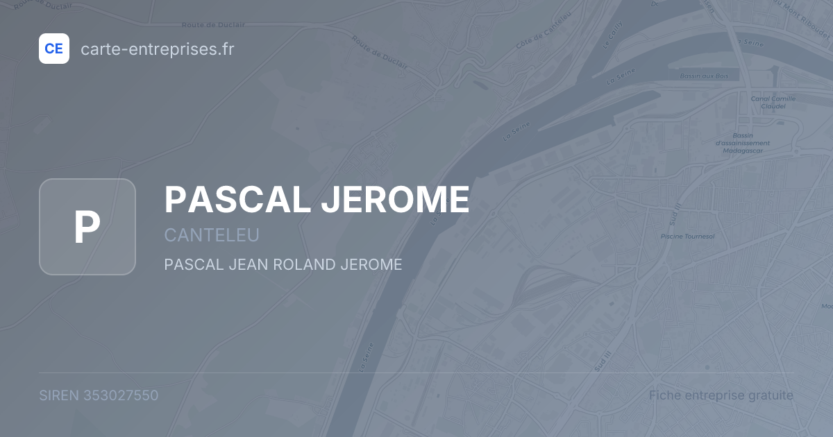 PASCAL JEROME — 353027550 — fiche entreprise