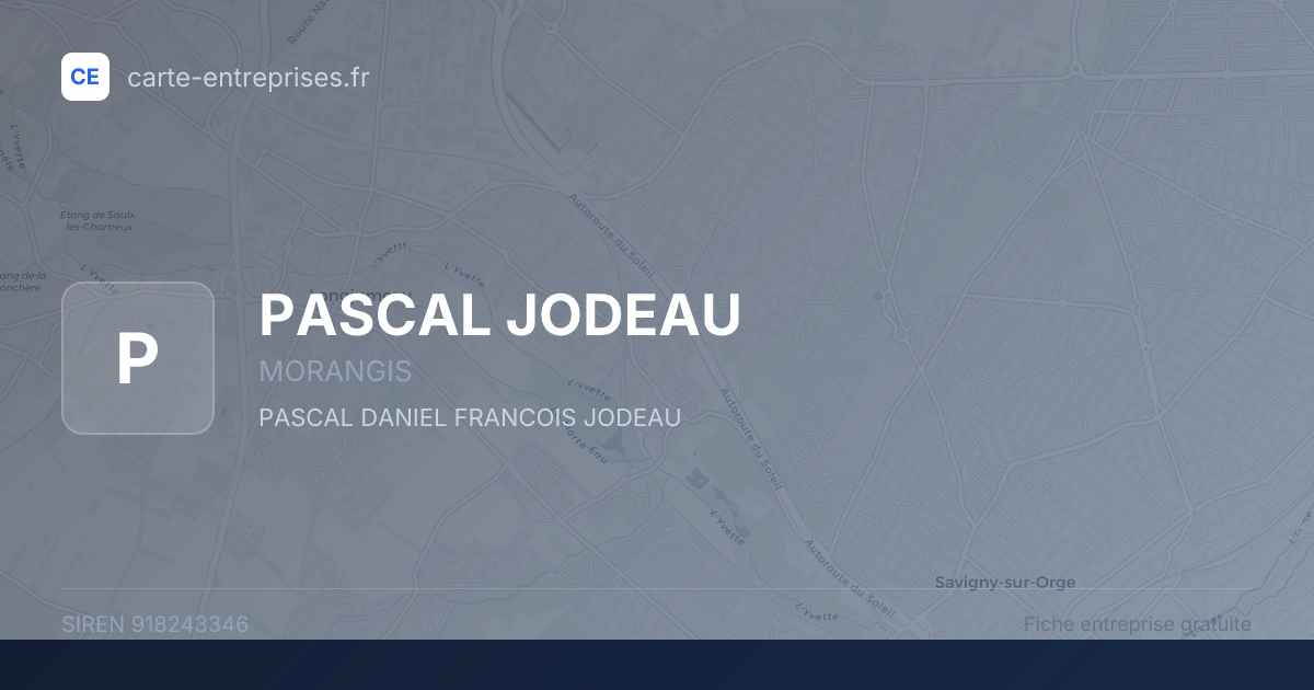 PASCAL JODEAU — 918243346 — fiche entreprise