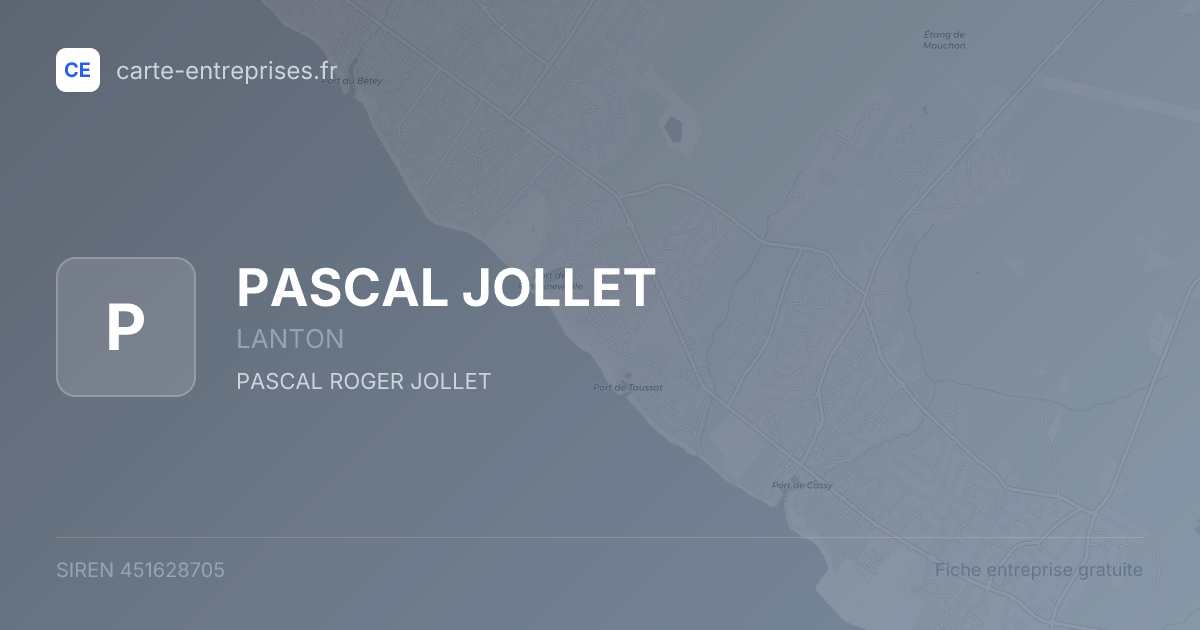 PASCAL JOLLET — 451628705 — fiche entreprise