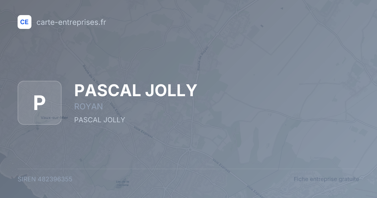 PASCAL JOLLY — 482396355 — fiche entreprise