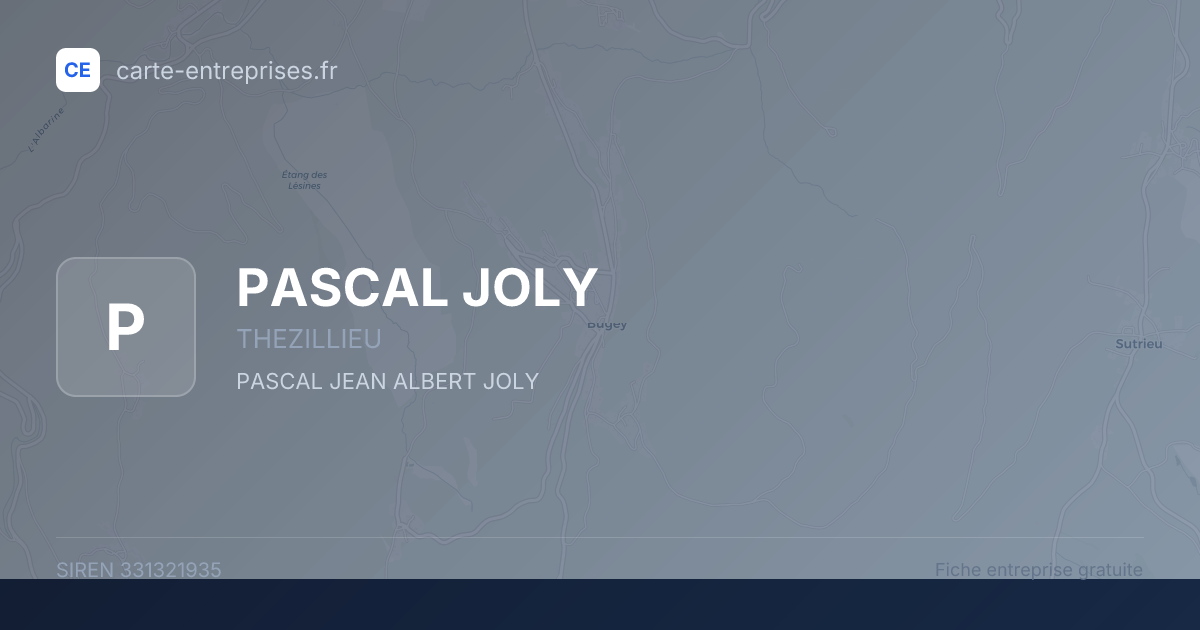 PASCAL JOLY — 331321935 — fiche entreprise