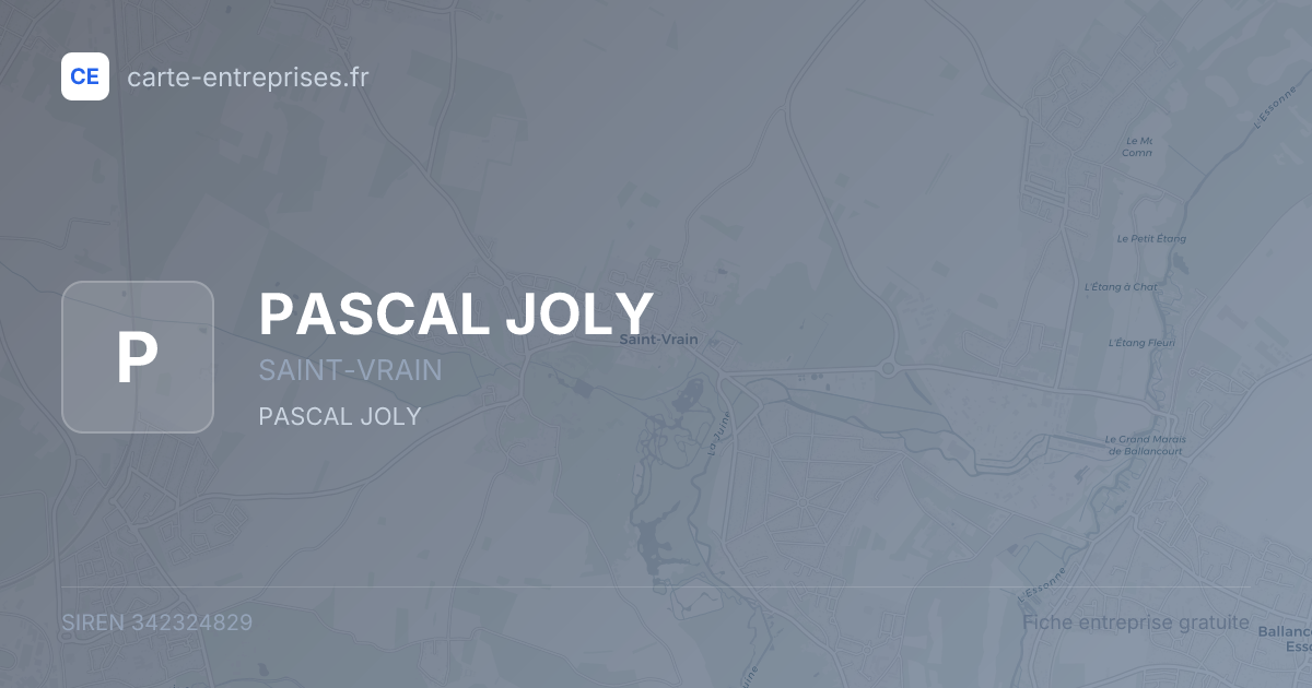 PASCAL JOLY — 342324829 — fiche entreprise