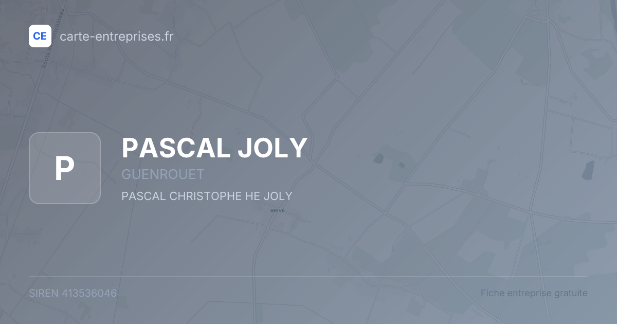 PASCAL JOLY — 413536046 — fiche entreprise