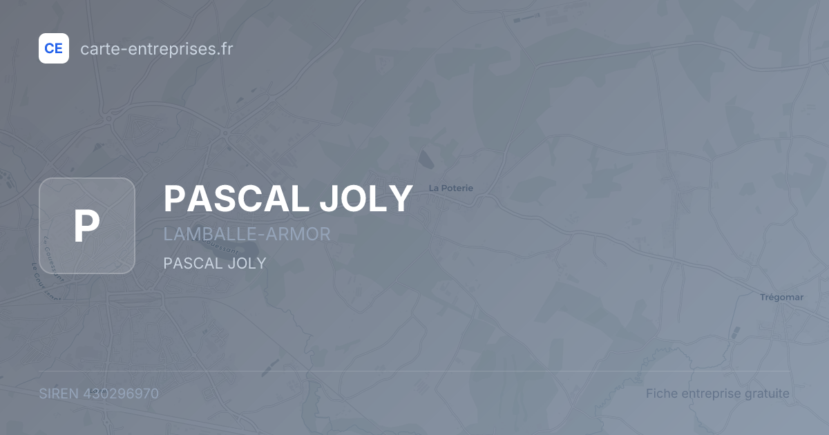 PASCAL JOLY — 430296970 — fiche entreprise