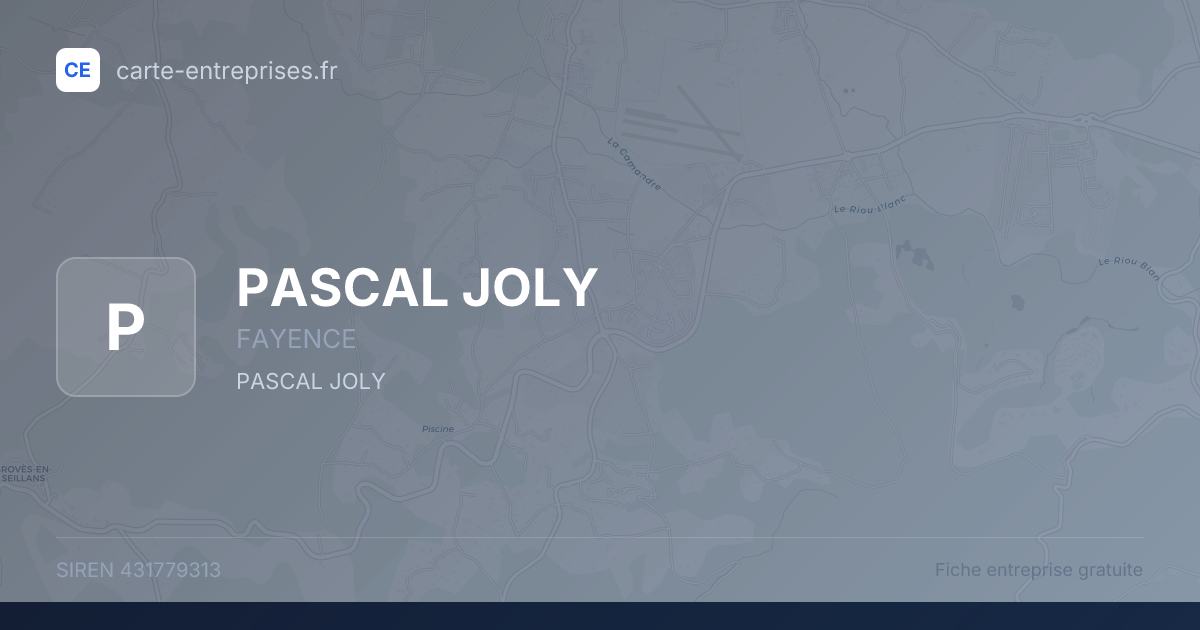 PASCAL JOLY — 431779313 — fiche entreprise