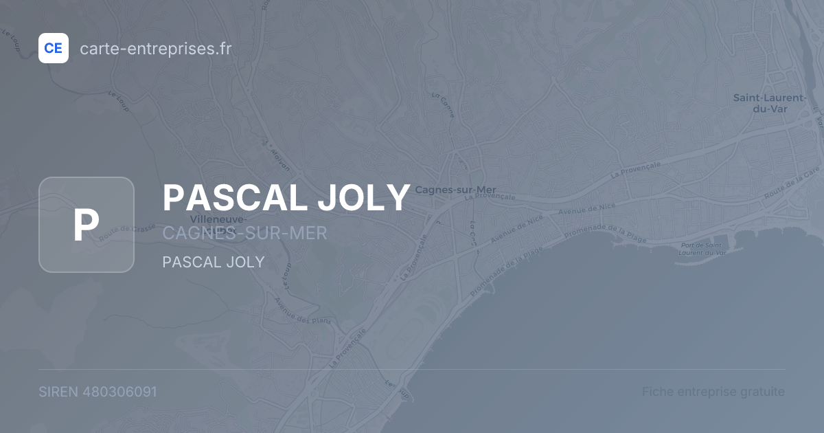 PASCAL JOLY — 480306091 — fiche entreprise