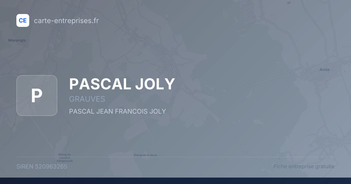 PASCAL JOLY — 520963265 — fiche entreprise