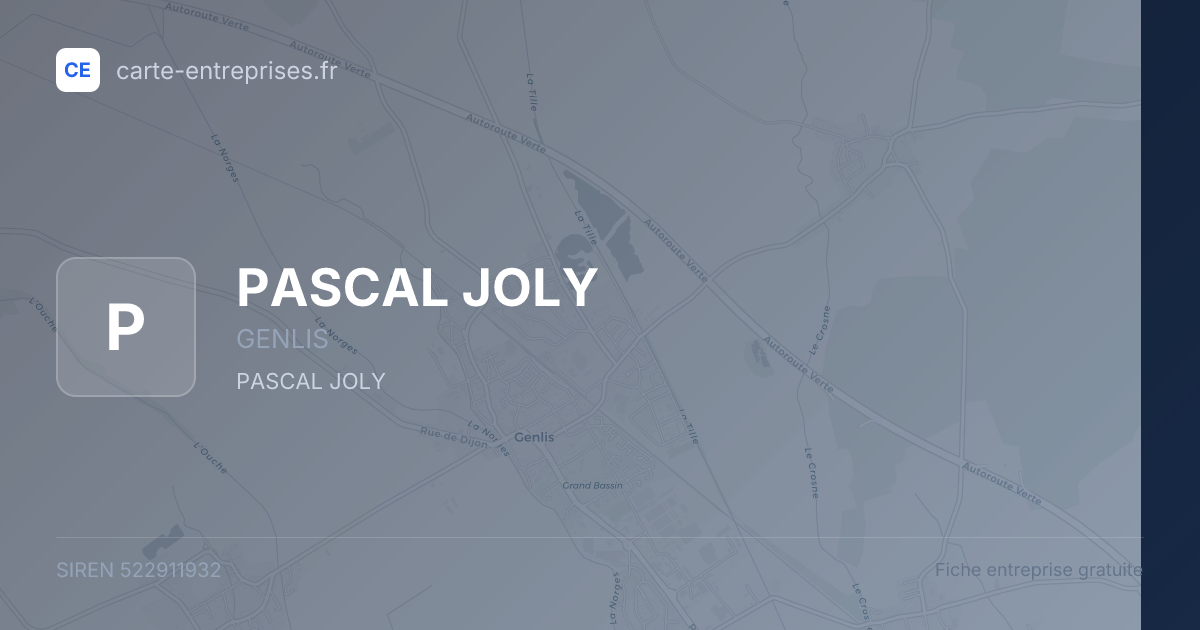 PASCAL JOLY — 522911932 — fiche entreprise