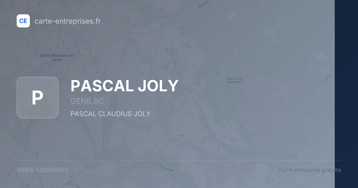 PASCAL JOLY — 528564552 — fiche entreprise