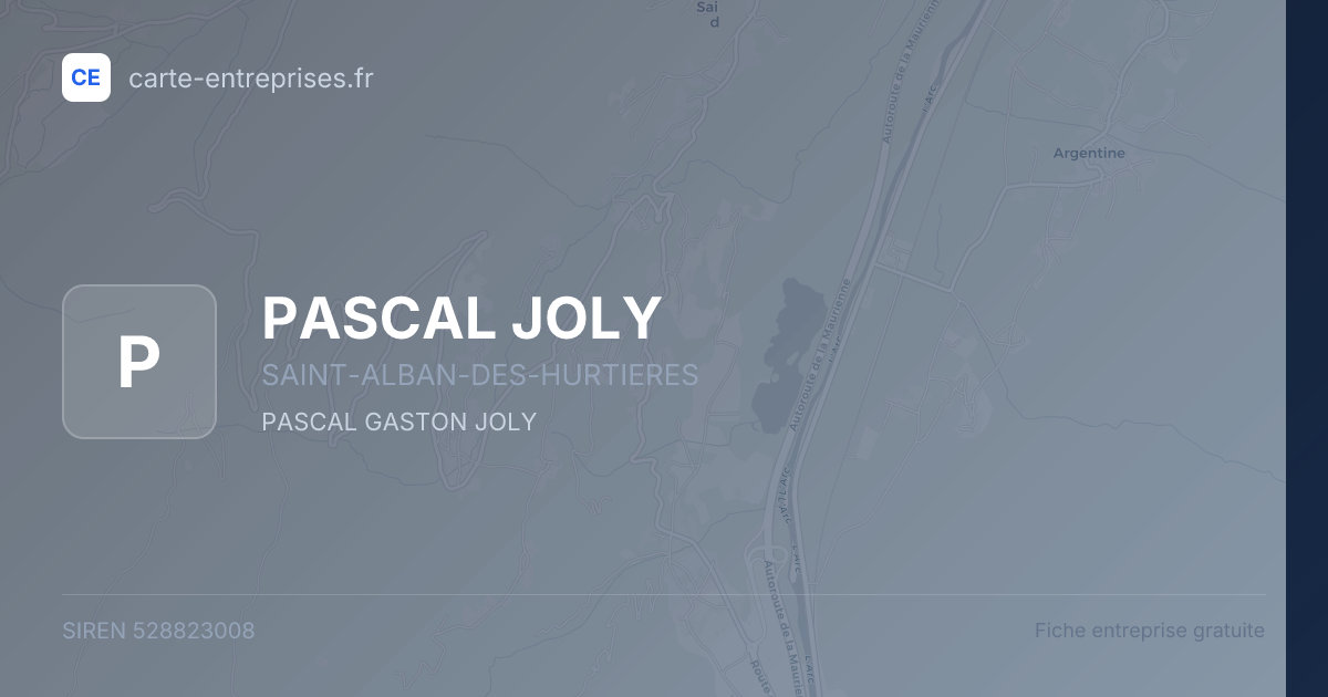 PASCAL JOLY — 528823008 — fiche entreprise