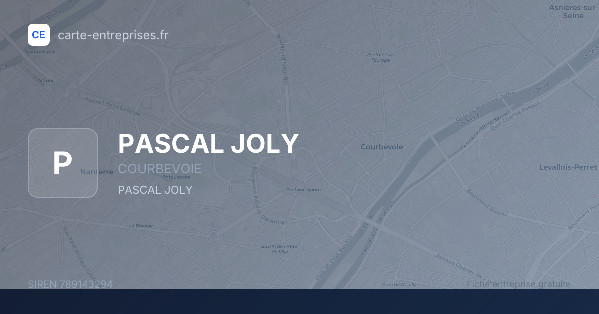 PASCAL JOLY — 789143294 — fiche entreprise