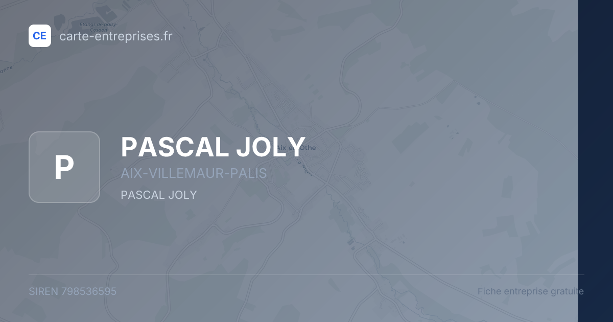 PASCAL JOLY — 798536595 — fiche entreprise