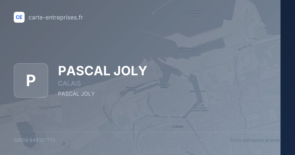 PASCAL JOLY — 948167770 — fiche entreprise
